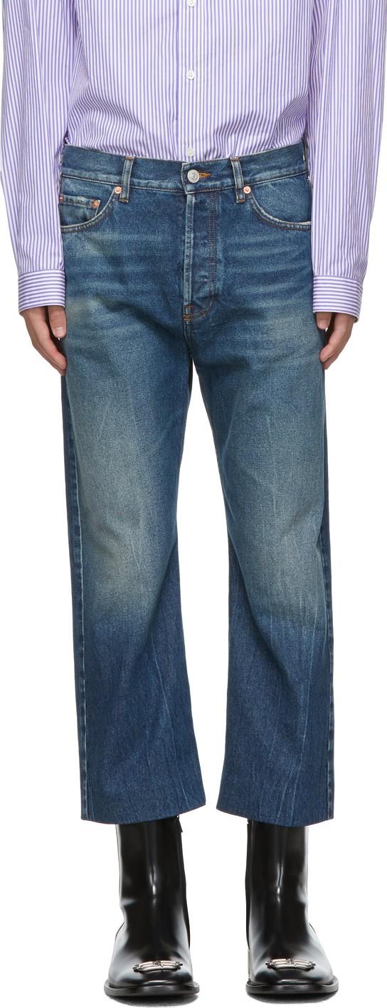 Balenciaga Blue Authentic Cropped Jeans