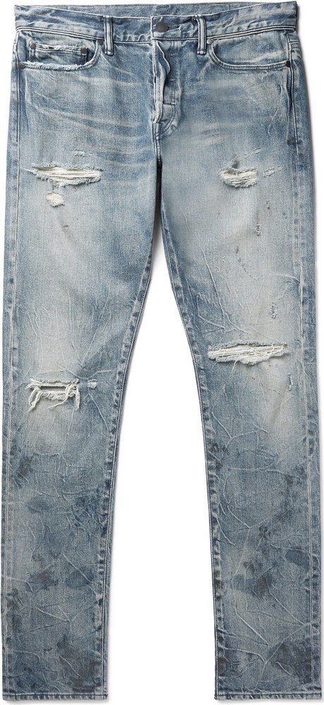 John Elliott The Cast 2 Skinny-Fit Distressed Denim Jeans
