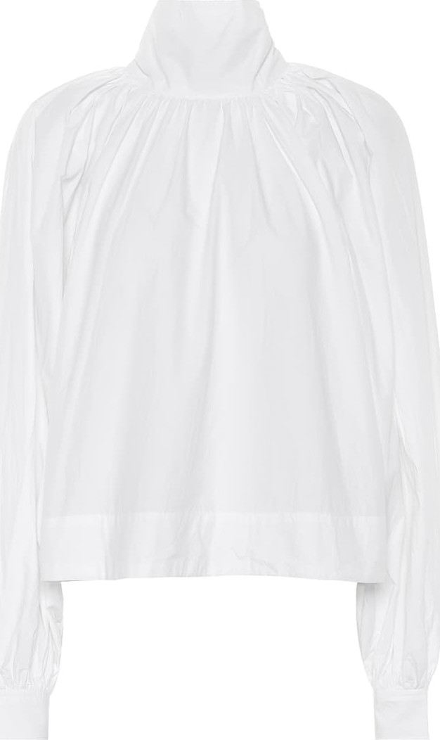 Ganni Cotton turtleneck top