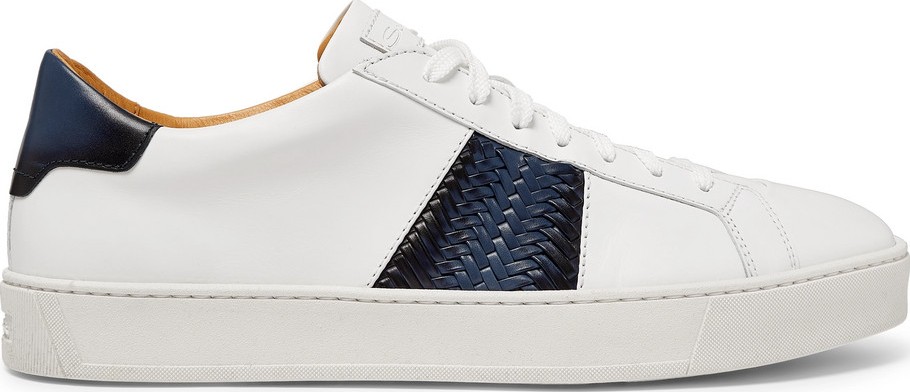 Santoni Two-Tone Leather Sneakers