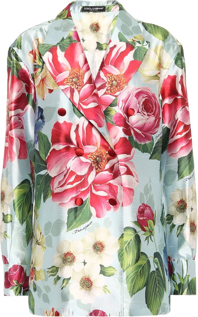 Dolce & Gabbana Floral silk blazer