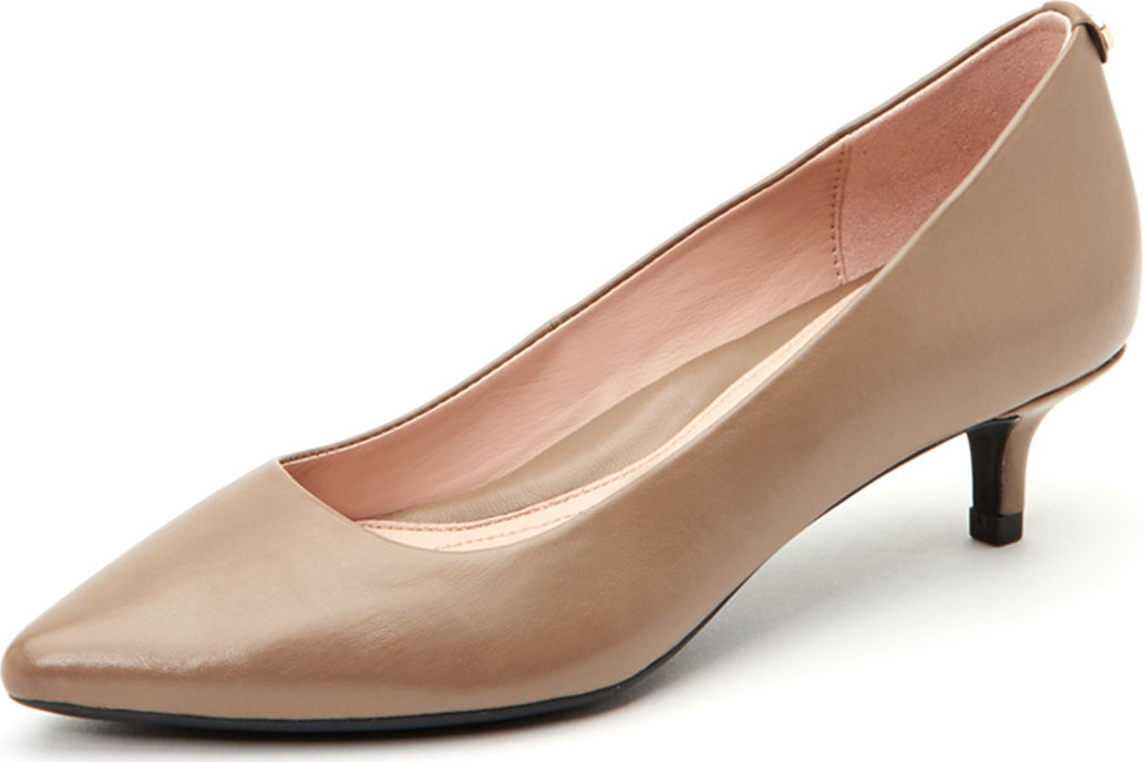 Taryn Rose Naomi Leather Kitten-Heel Pumps