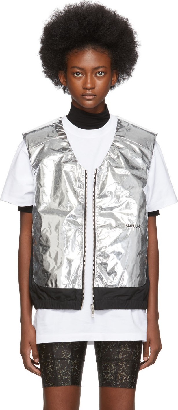 Ambush Silver & Black Padded Vest