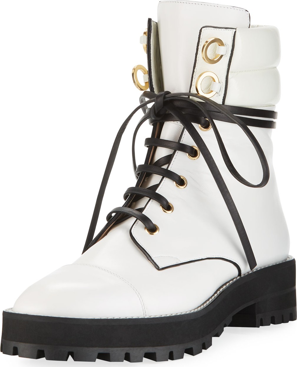 Stuart Weitzman Lexy Leather Combat Boot