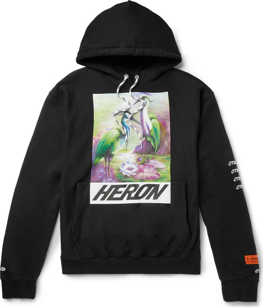 Heron Preston Oversized Printed Loopback Cotton-Jersey Hoodie