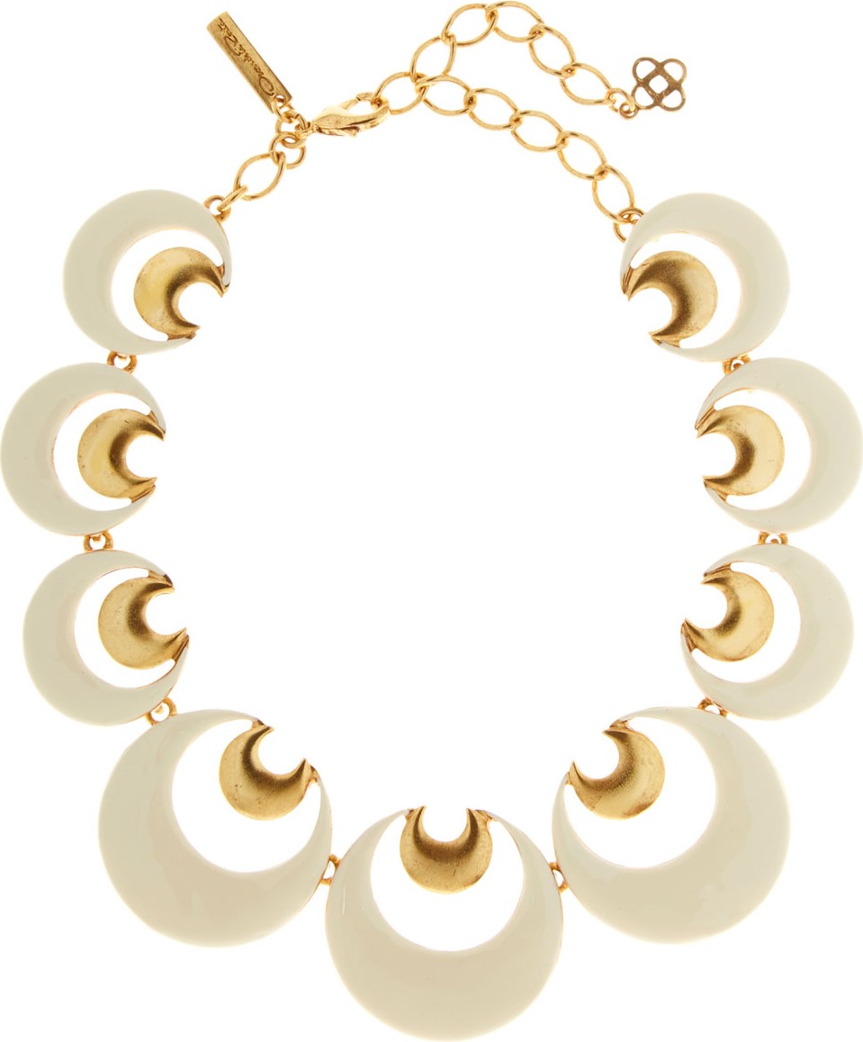 Oscar De La Renta Resin Moon-Station Necklace