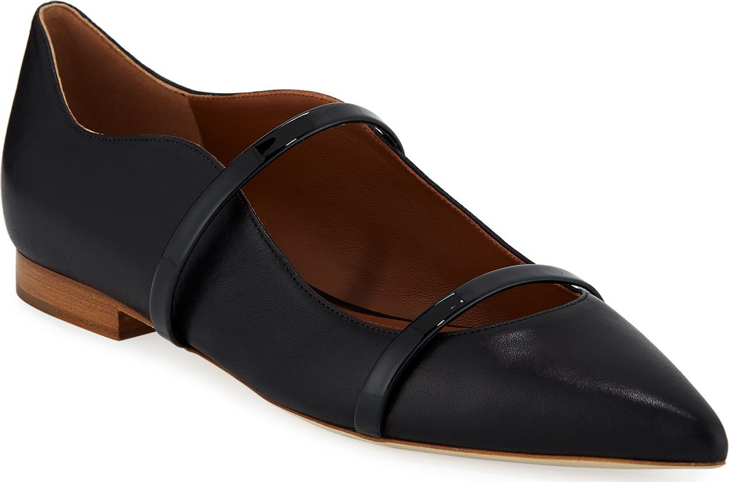 Malone Souliers Maureen Napa Pointed Flats