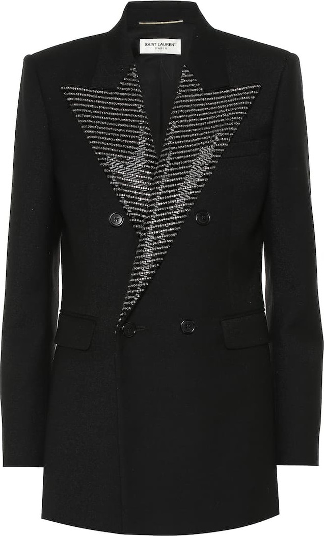 Saint Laurent Embellished wool blazer