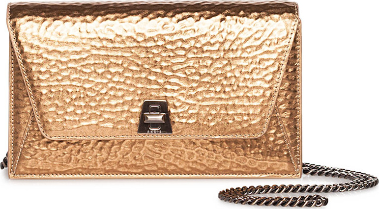 Akris Anouk Mini Envelope Hammered Crossbody Bag