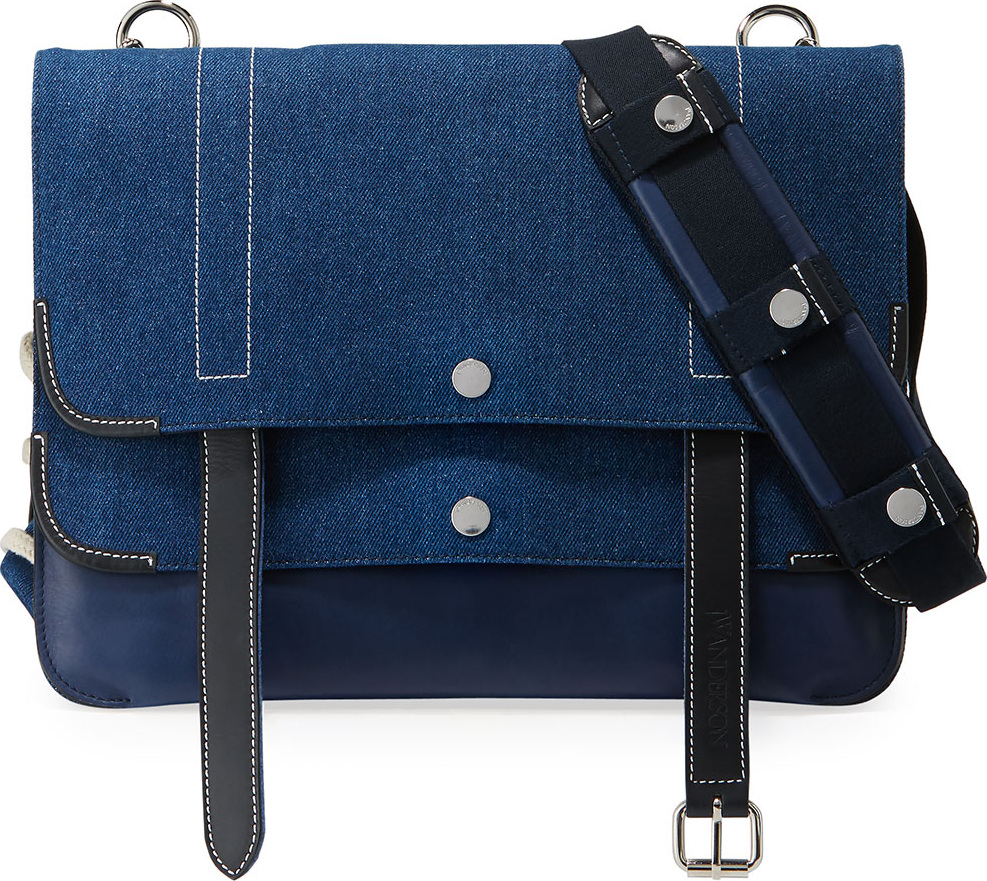 J.W.Anderson Disc Layered Denim Satchel Bag