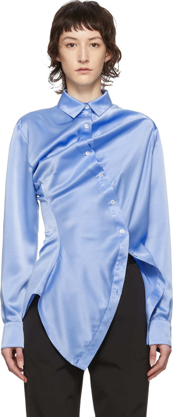 Y/Project Blue Twisted Shirt