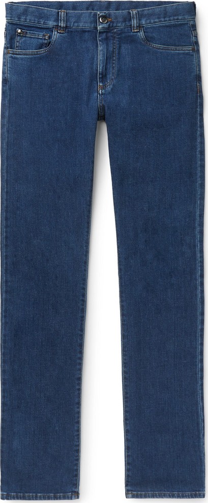 Canali Stretch Cotton and Cashmere-Blend Jeans
