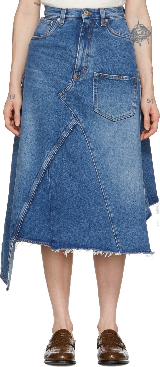 LOEWE Blue Denim Skirt