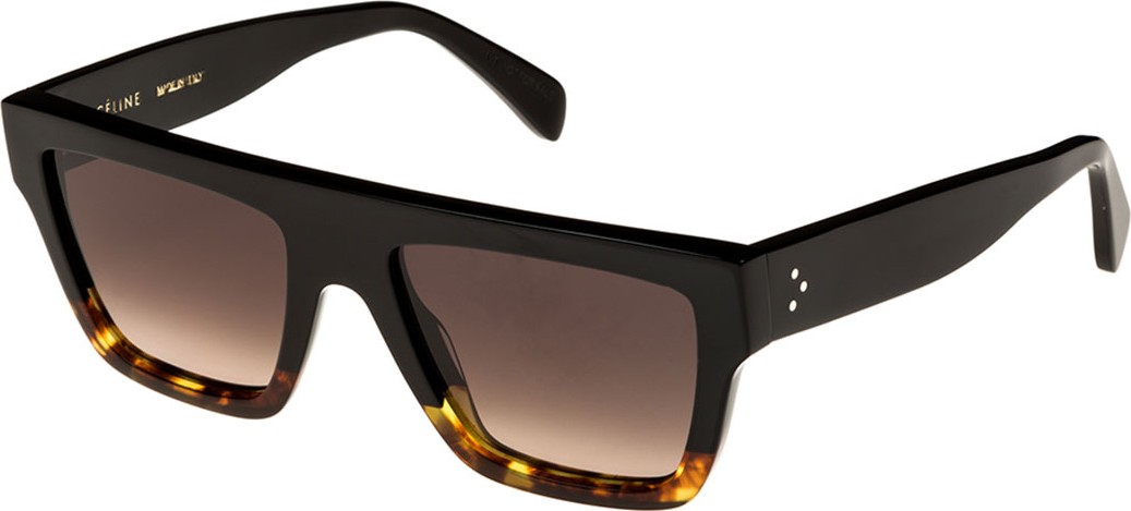 Celine Bold Flattop Acetate Sunglasses
