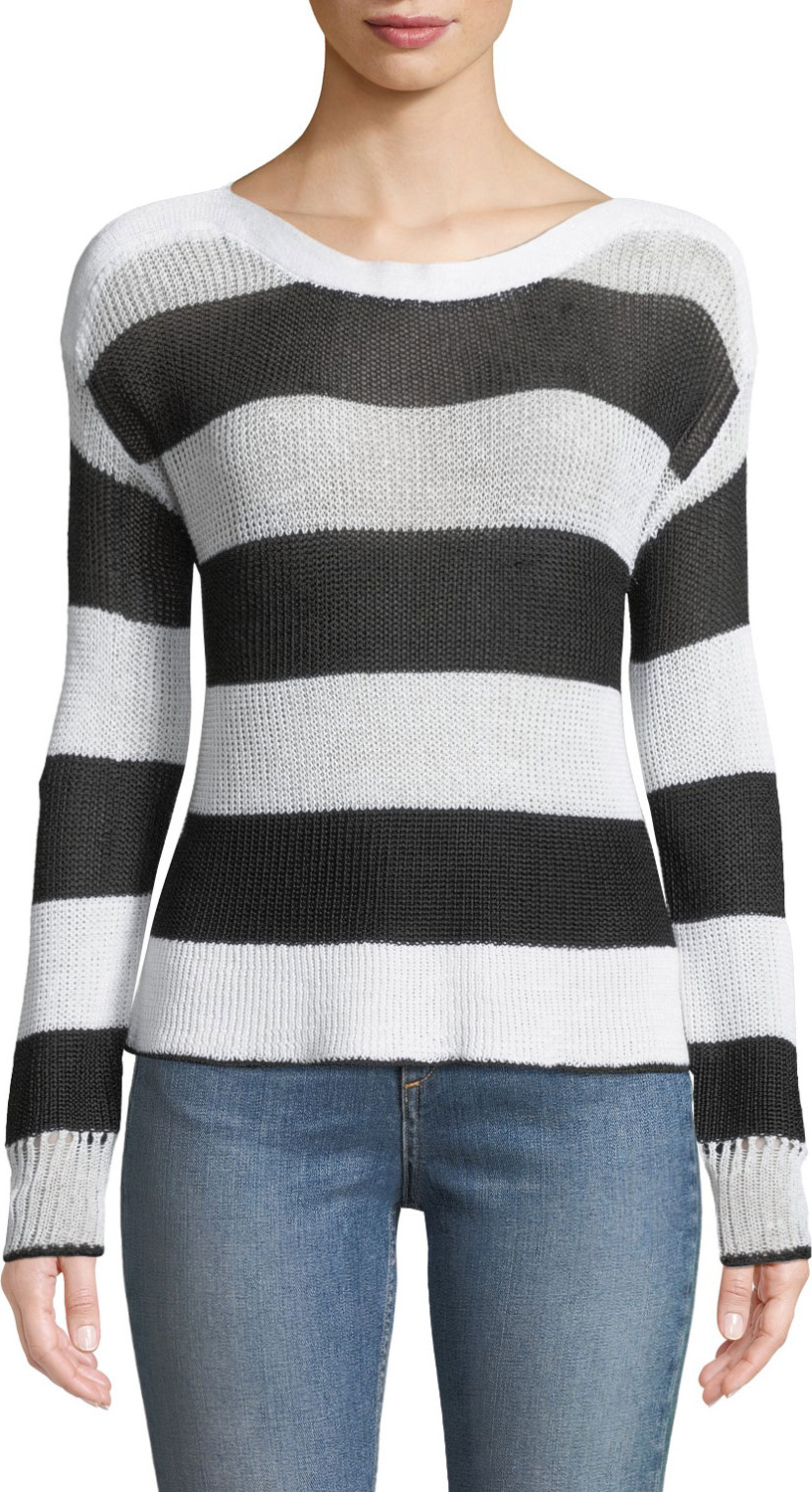 Rag & Bone Allie Striped Boat-Neck Sweater