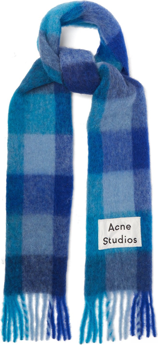 Acne Studios Vally alpaca-blend checked scarf