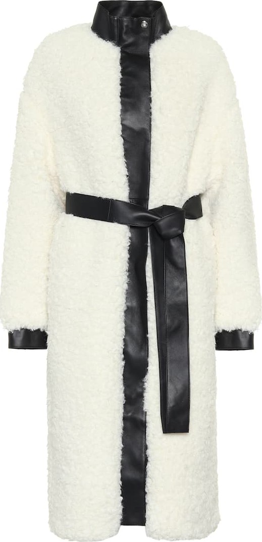 Acne Studios Faux shearling and leather coat