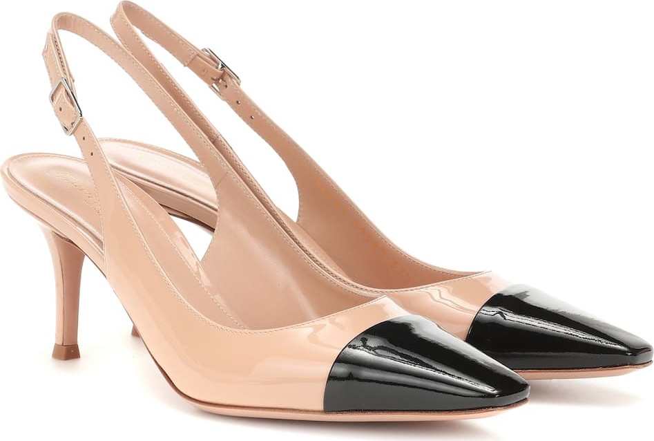 Gianvito Rossi Lucy 70 leather slingback pumps