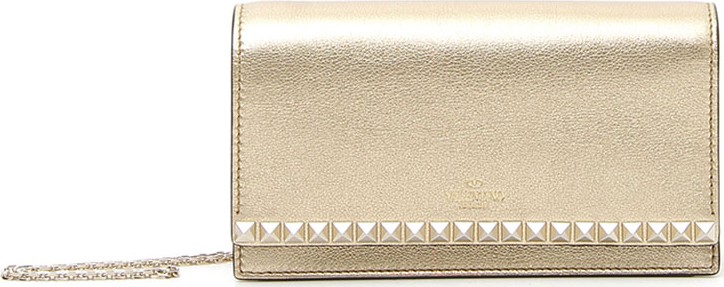 Valentino Rockstud No Limit Metallic Pouch Crossbody Bag