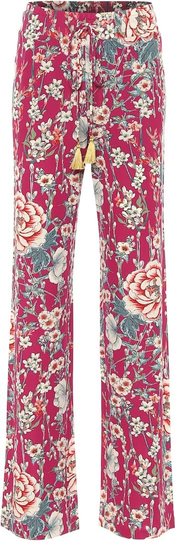 Etro Floral high-rise wide-leg pants