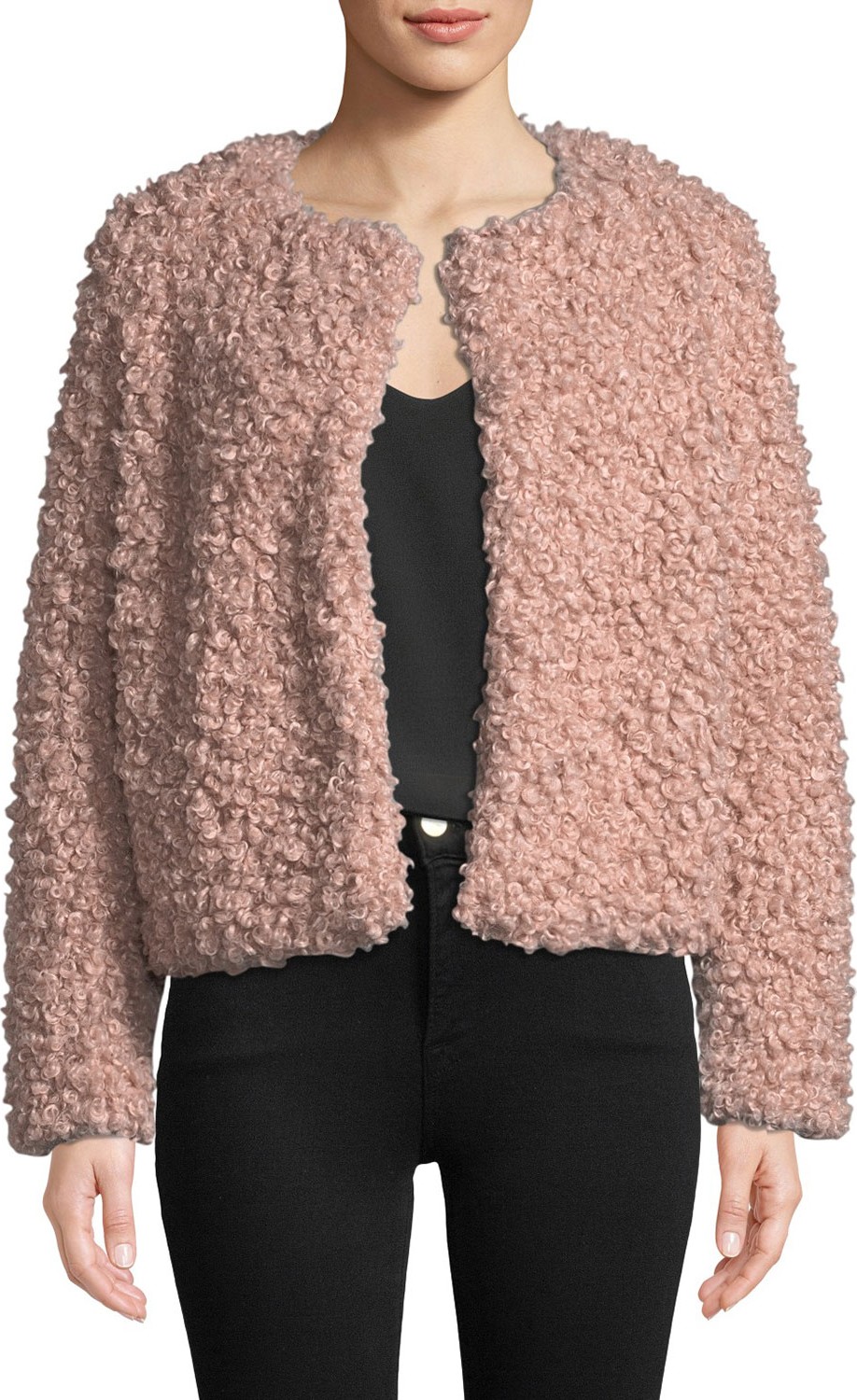 MILLY Curly Faux-Fur Jacket