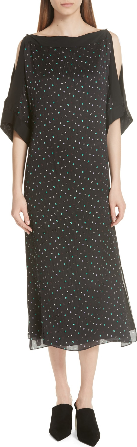 GREY Jason Wu Cold Shoulder Silk Dress