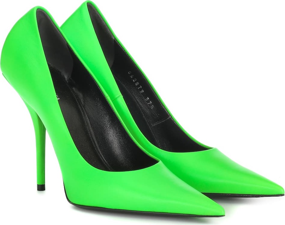 Balenciaga Square Knife leather pumps