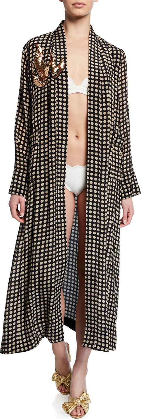 FIGUE Olatz Moon-Dotted Convertible Jacket
