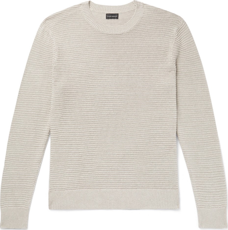 Club Monaco Textured Linen and Cotton-Blend Sweater