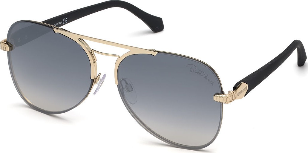 Roberto Cavalli Semi-Rimless Metal Aviator Sunglasses