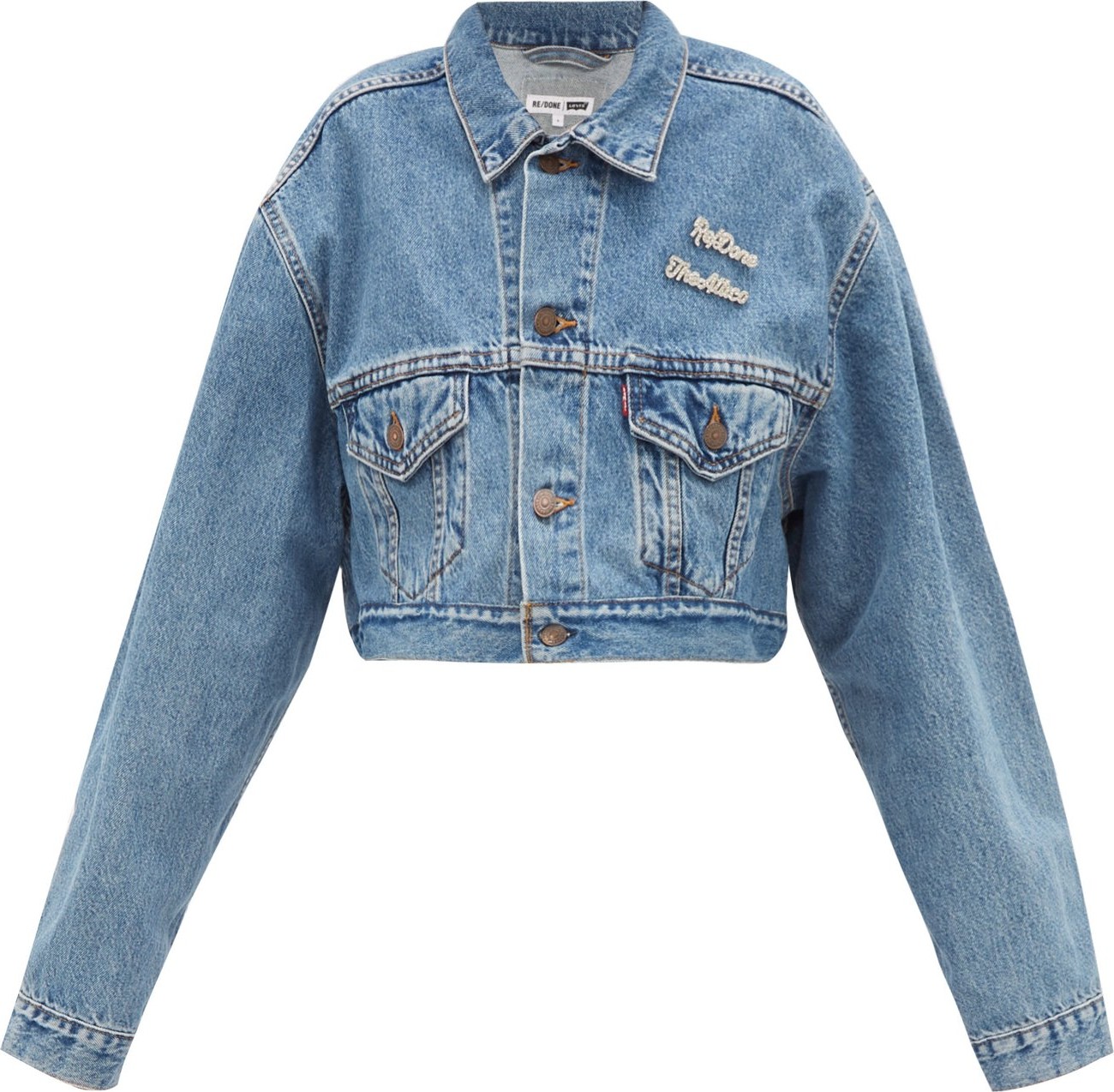 Re/Done Originals X The Attico cropped denim jacket
