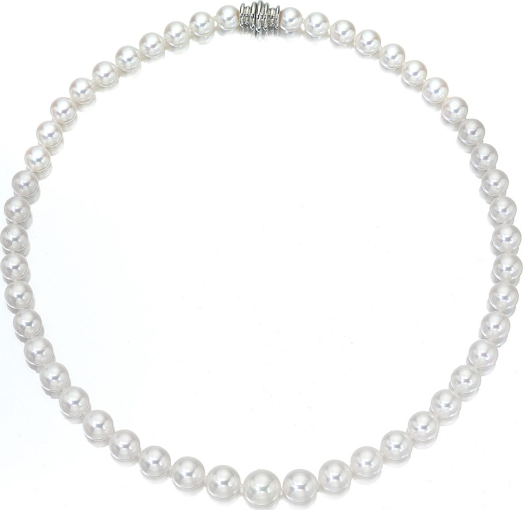 Assael Short Akoya 6.5mm Pearl-Strand Necklace w/ 18k White Gold, 16"L