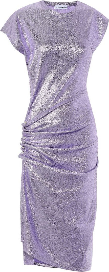 Paco Rabanne Stretch metallic midi dress