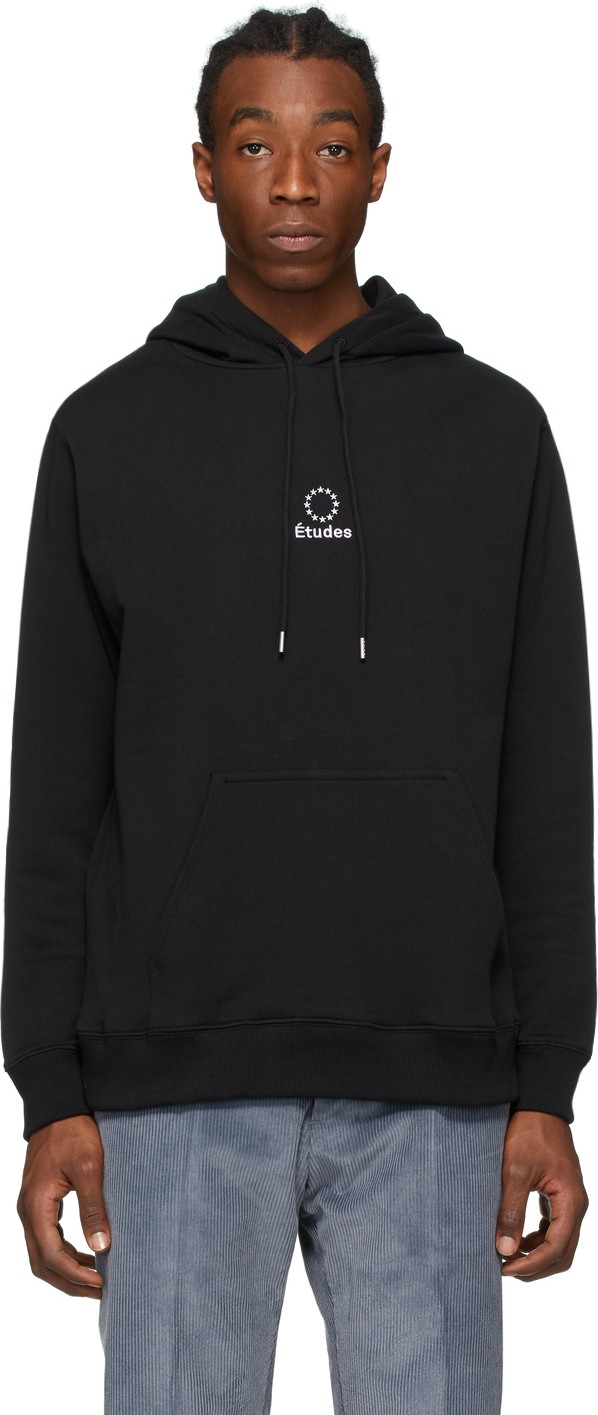 Etudes Black Klein Logo Hoodie