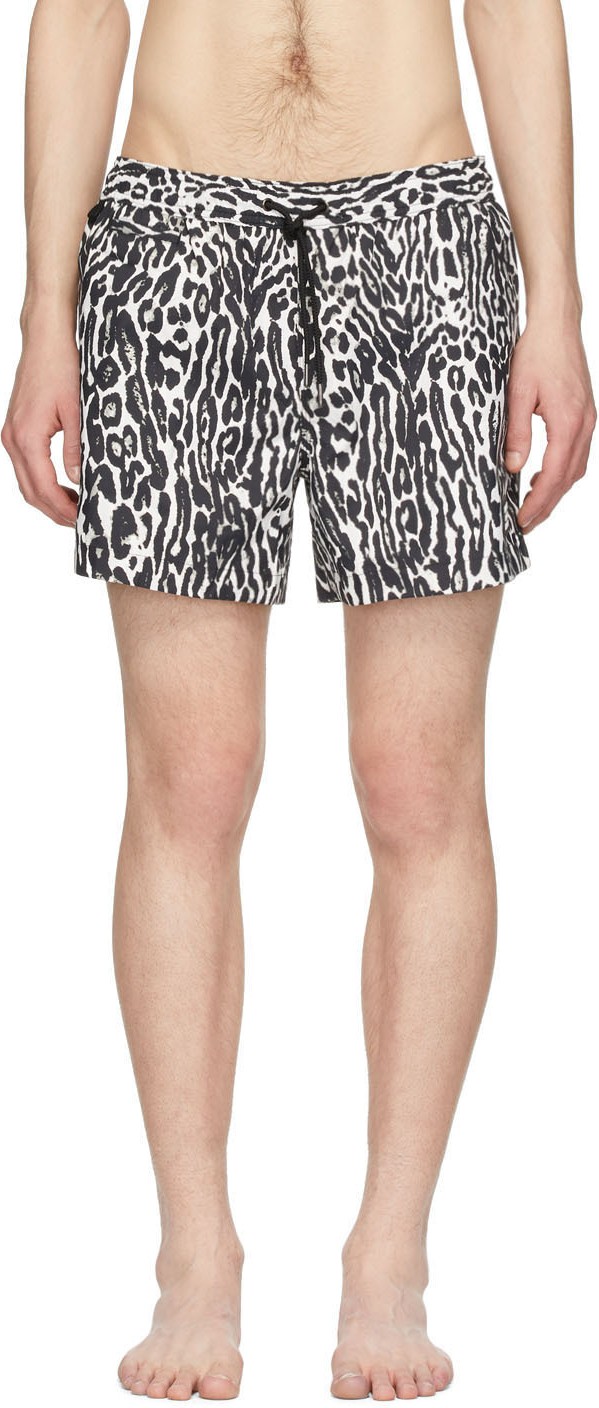 Burberry London England Black & White Greenford Swim Shorts