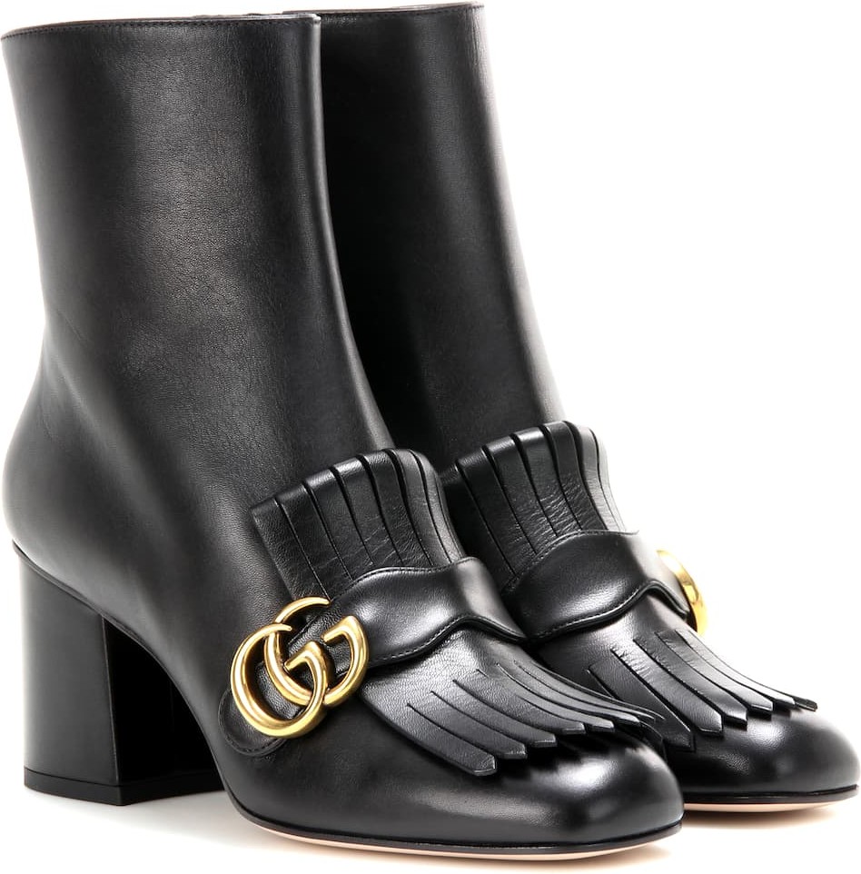 Gucci Marmont leather ankle boots