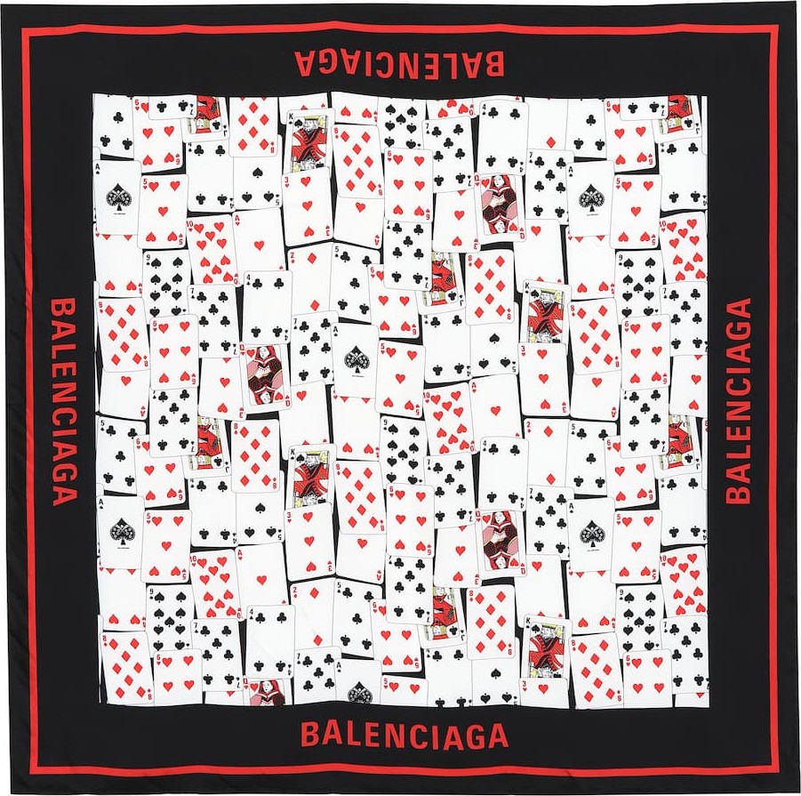 Balenciaga Printed silk twill scarf