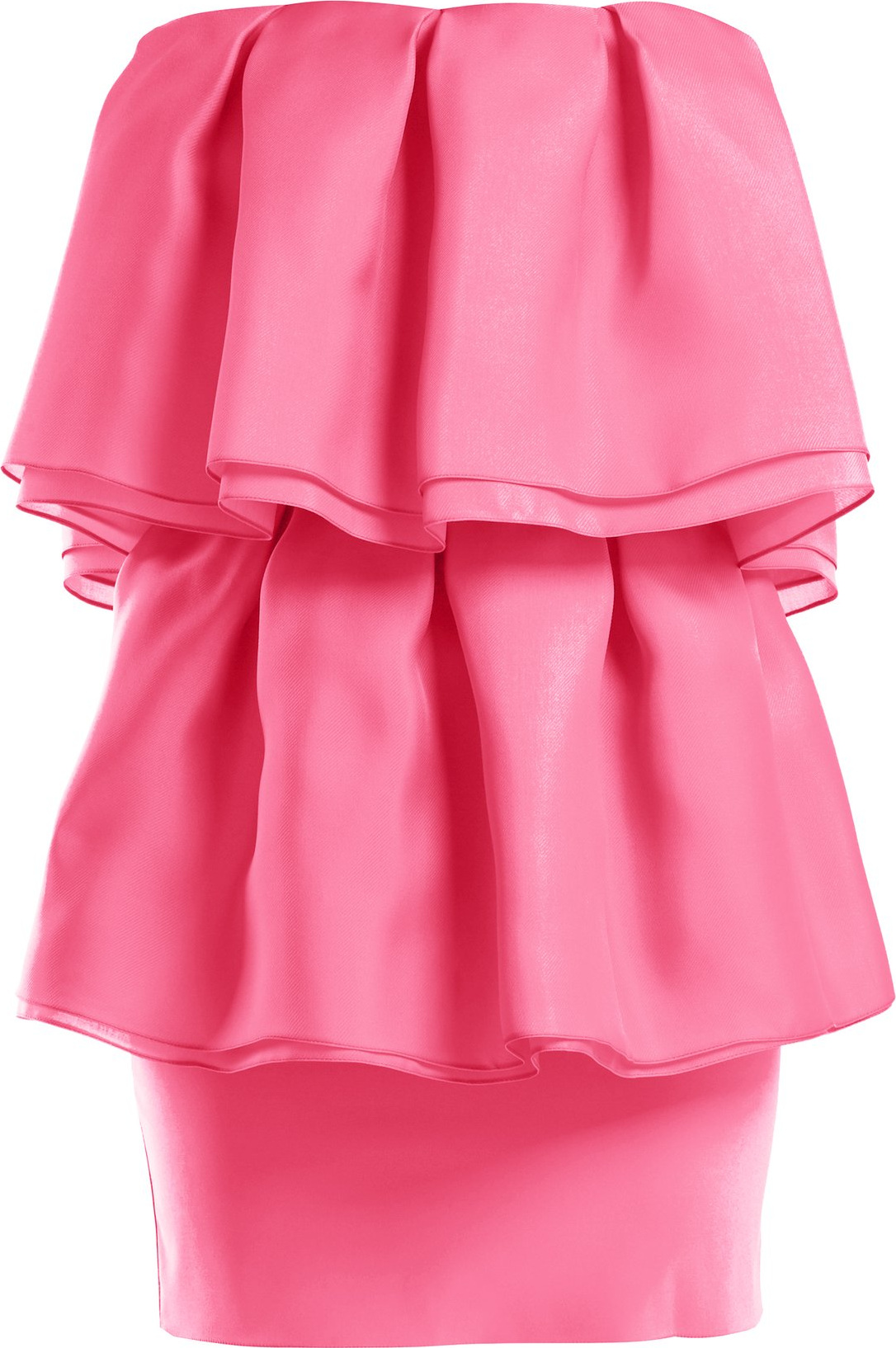 Emilio De La Morena Volant silk-voile strapless dress