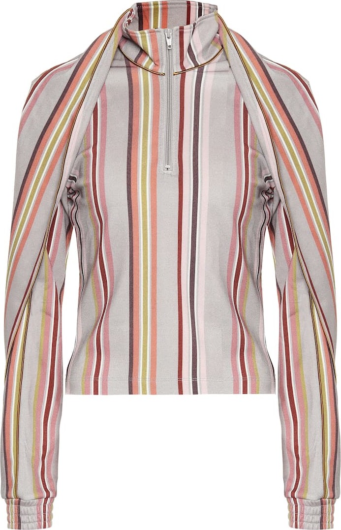 Y/Project Asymmetric striped blouse