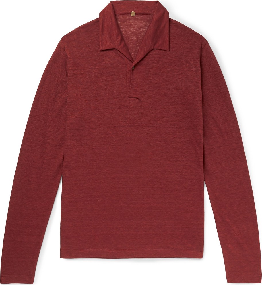 Caruso Slub Linen Polo Shirt