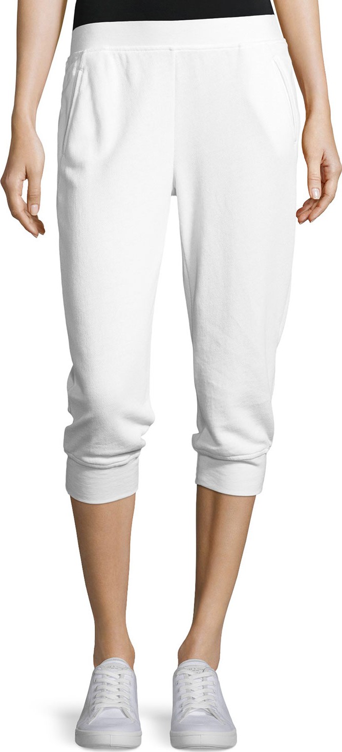 ATM Anthony Thomas Melillo French Terry Capri Sweatpants, White