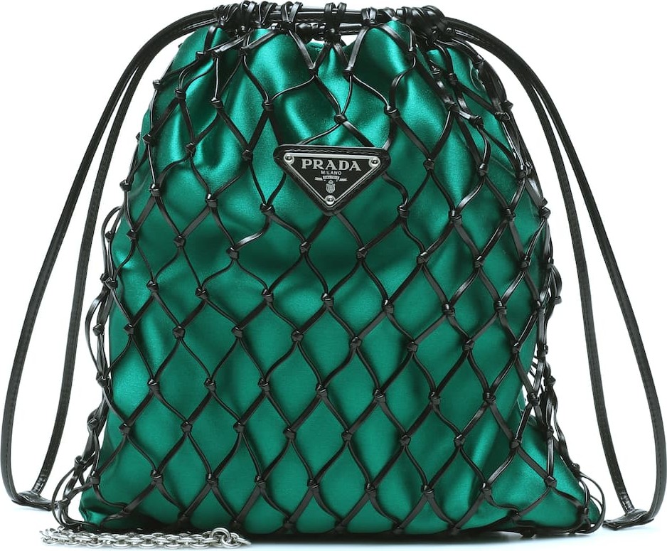 Prada Leather and satin pouch