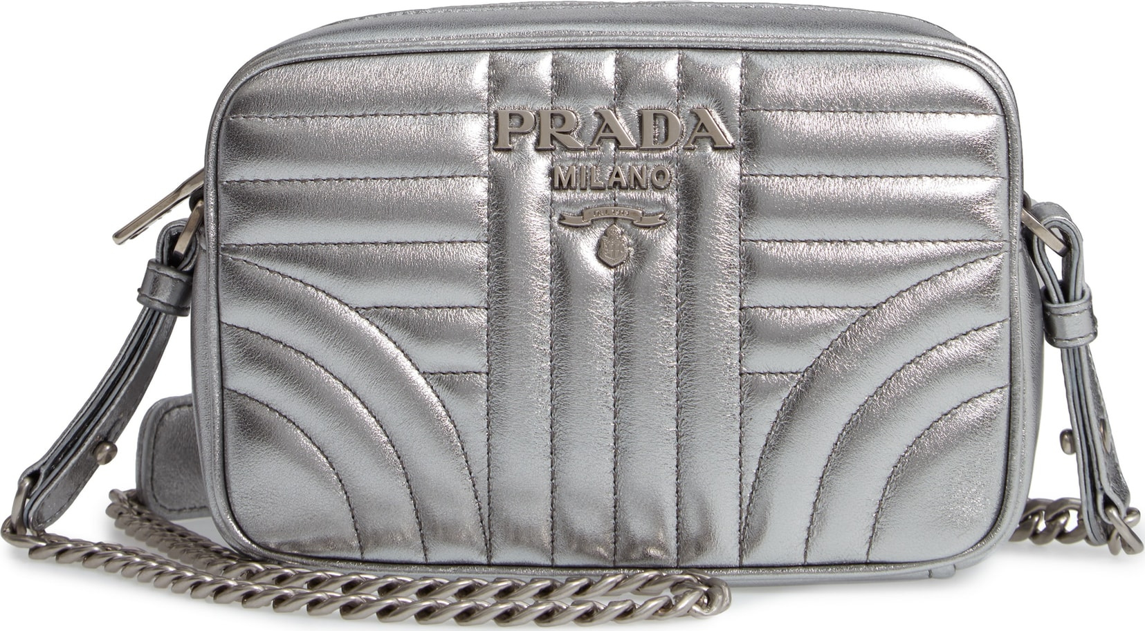 Prada Small Quilted Calfskin Leather Camera Bag