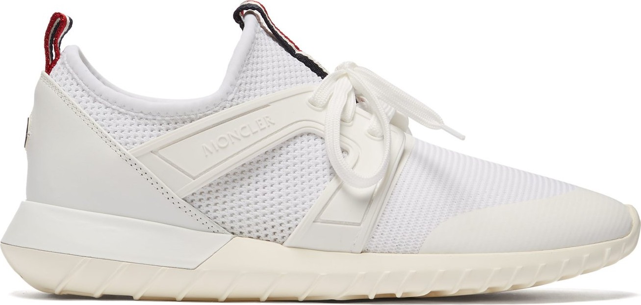Moncler Meline mesh and leather low-top trainers