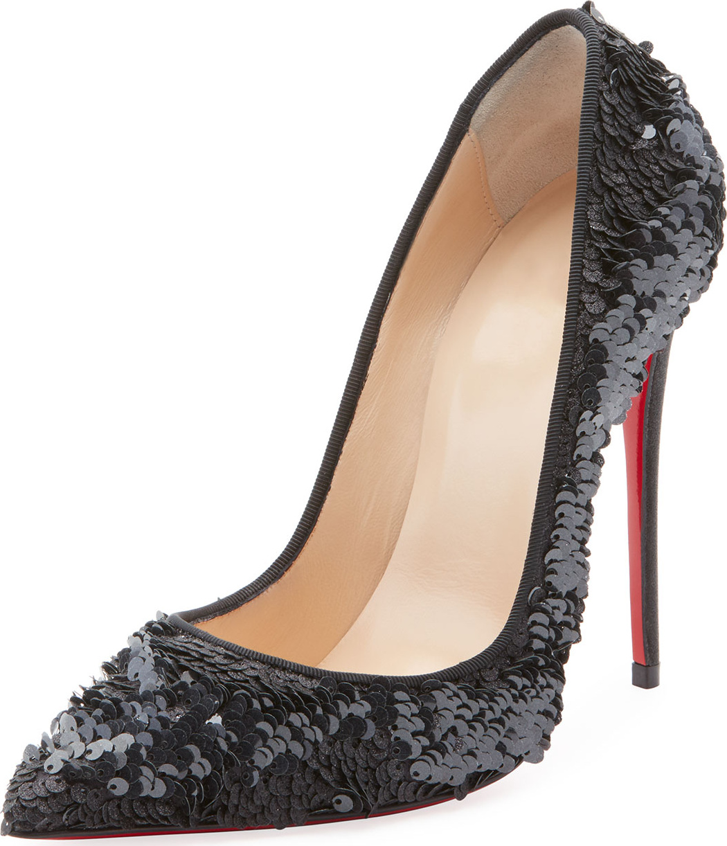 Christian Louboutin So Kate 120mm Sequin Red Sole Pump