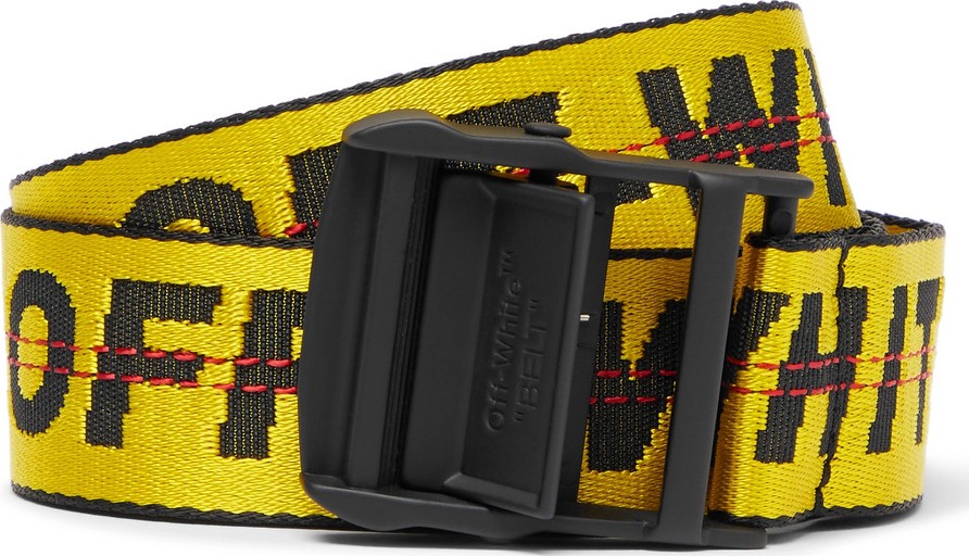 Off White 3.5cm Yellow Industrial Canvas Belt