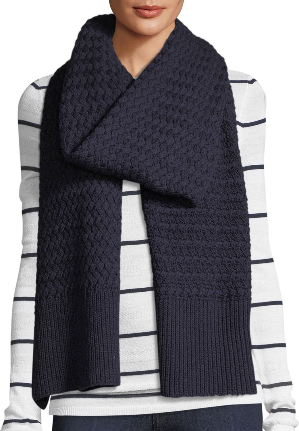 Canada Goose Basket-Stitch Merino Wool Scarf