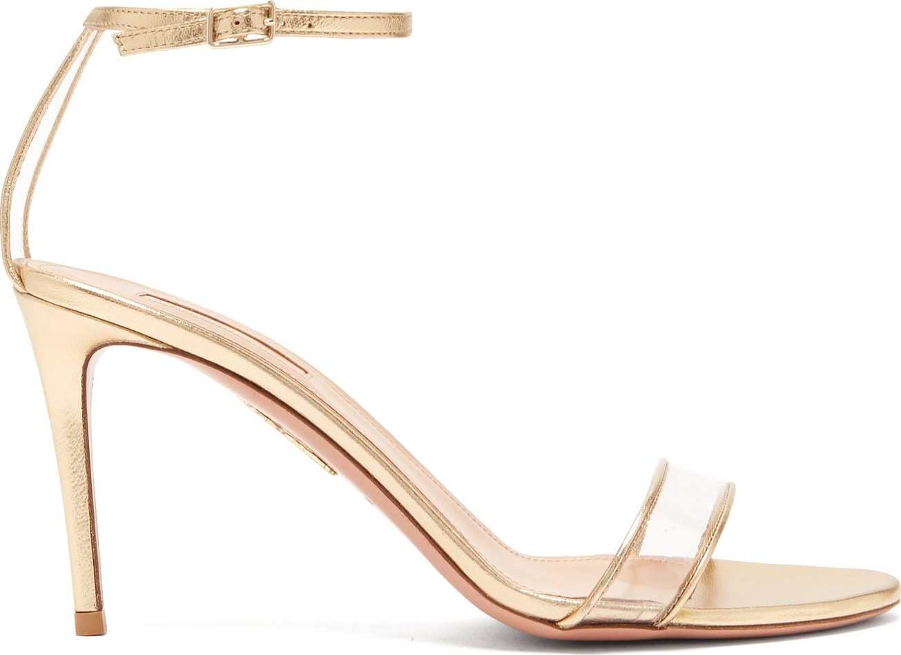 Aquazzura Minimalist 85 leather sandals