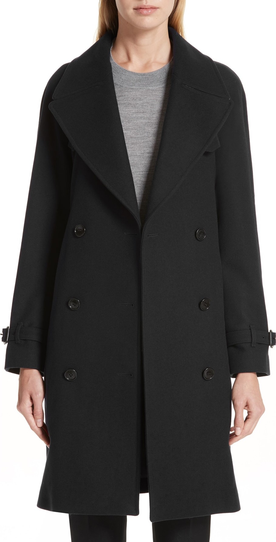 Burberry London England Cranston Wool Blend Trench Coat