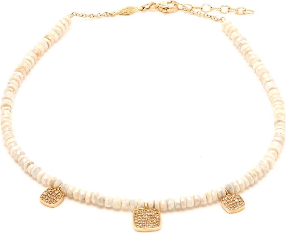 Jacquie Aiche Diamond, sapphire & gold ankle bracelet